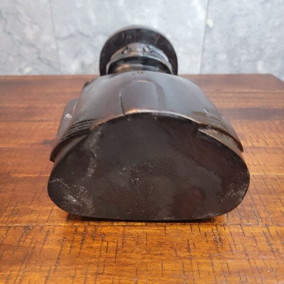 Easter Island, Rapa Nui, Hand-Carved Wooden Moai 15" , with Glyphs on Back - Picture 7 of 8